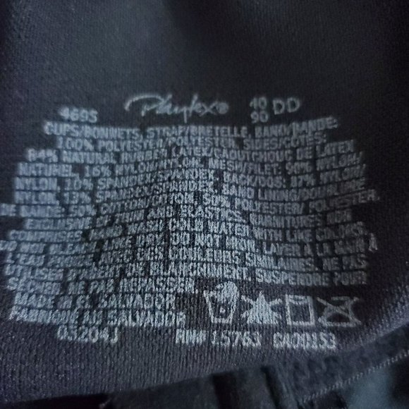 Playtex 18 Hour Front Close Wirefree Bra With Flex Back Size 40DD Black - Picture 4 of 5